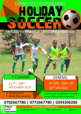P.7 Leavers Holiday Soccer Training Programme.